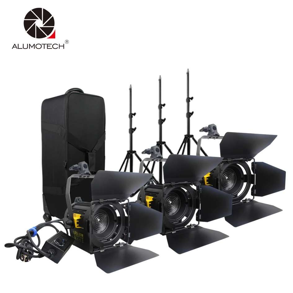 Светодиодный фсветильник ALUMOTECH 20WX3 + комплект StandX3 для камеры видео студийной