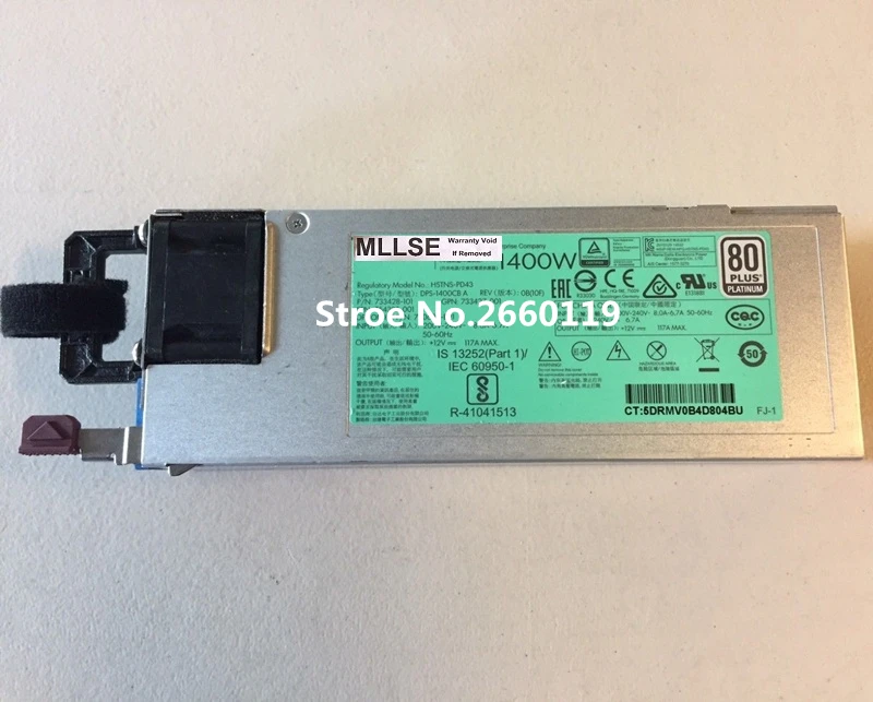 Серверный блок питания для G9 DPS-1400CB A 720620-B21 733427-001 733428-101 754383-001 1400 W полностью протестирован