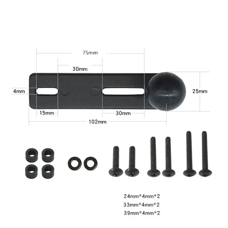 

1Set Motorcycle Handlebar Pump Mount with Ball Head for Ram Mounts for Gopro Action Cameras DSLR SJCAM Smartphones Accessories