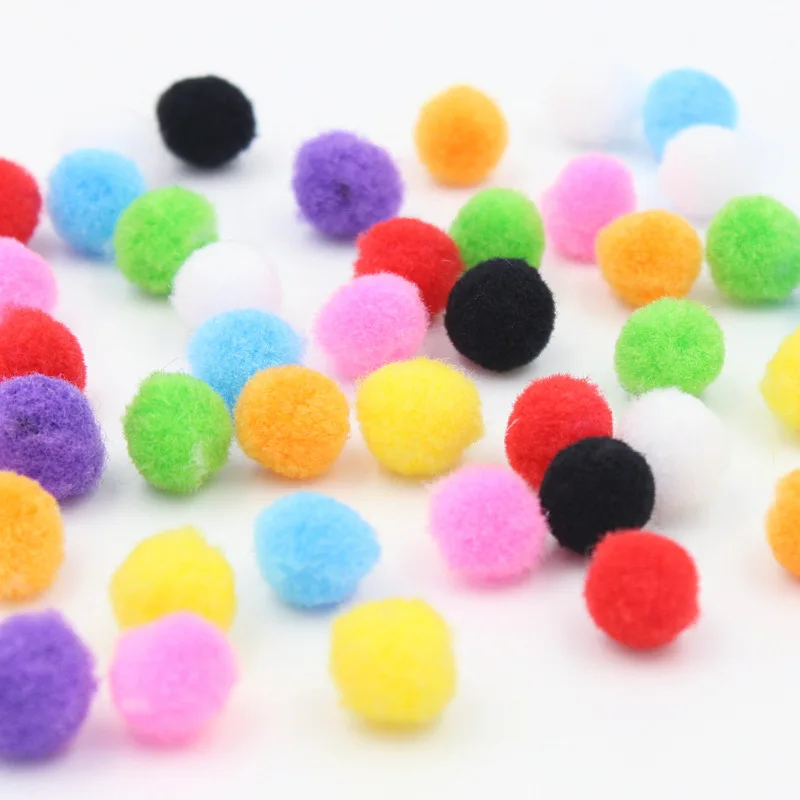 

100Pcs 15MM Beautiful Christmas hat decoration Children's educational toys Manual materials Multicolor Christmas Ball Ornaments