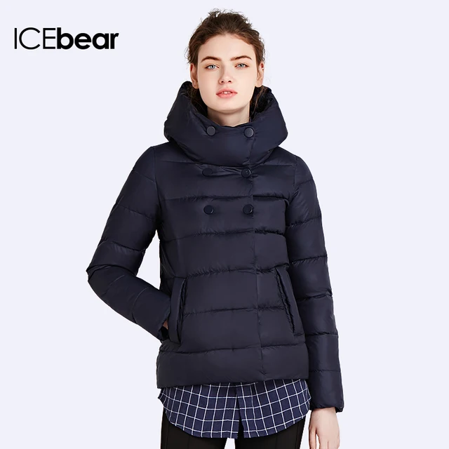 ICEbear 2016 Модель пуховика короткая Расцветка куртки разнообрана большой капюшон пальто Парки для женщин зимой 16G6117
