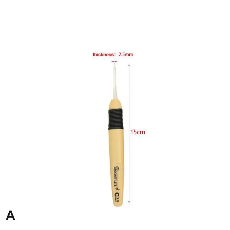 Светодиодный «кроше» с светильник перфорирующая игла Пластик ручка Вязание набор игл для светильник иглы швейный набор разноцветный Швейные инструмент - Цвет: A