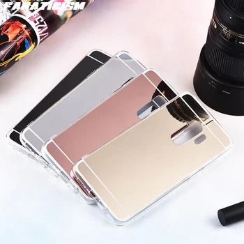 

100pcs Luxury Plating Mirror Case For Samsung S10 S10e S7 Edge S9 S8 Plus Galaxy Note 9 8 iphone XR XS Soft Silicone Cover