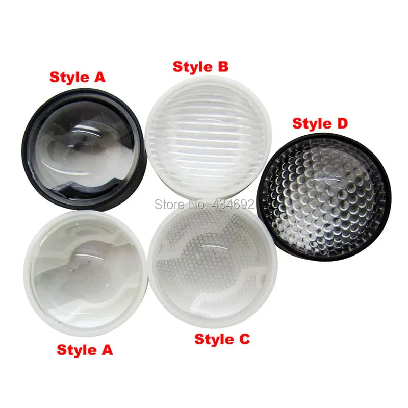 

Free Shipping 4 Style 23MM PMMA 60 Degree Optical Led Lens White/Black Holder For 1W 3W 5W Led Portable Lighting Accessories