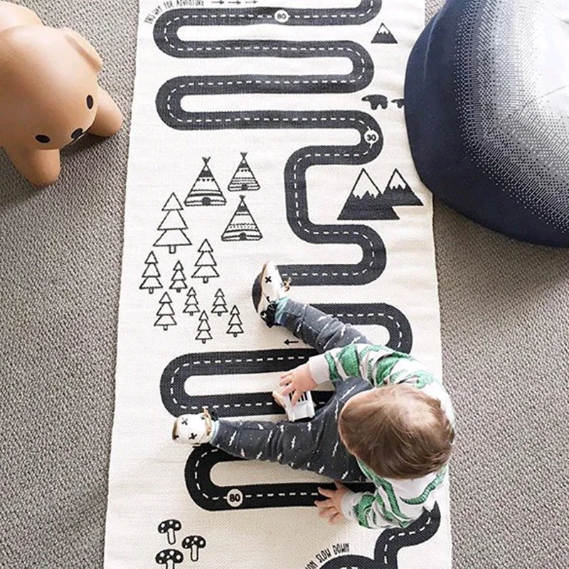 

Infant Adventure Game Pad Baby Crawling Blanket Cartoon Baby Play Mat Toys For Children Kids Cotton Carpet Rugs Floor Mat