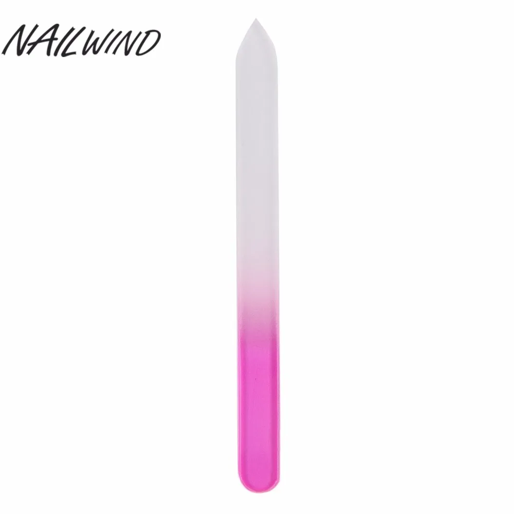 

NAILWIND 4pcs/Lot Pink Nail Files Durable Crystal Glass File Buffer Manicure Device High Quality Nail Art Decorations Tool