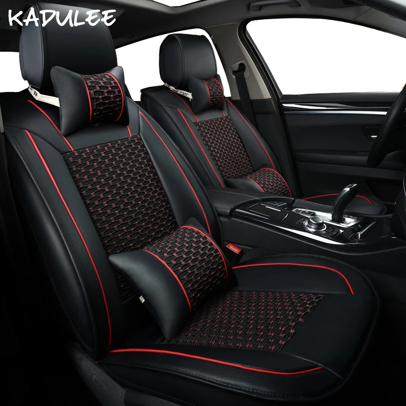 Автомобильные чехлы KADULEE из ледяного шелка для ford ranger mercedes w202 hyundai ix35 ix25 opel corsa d zafira