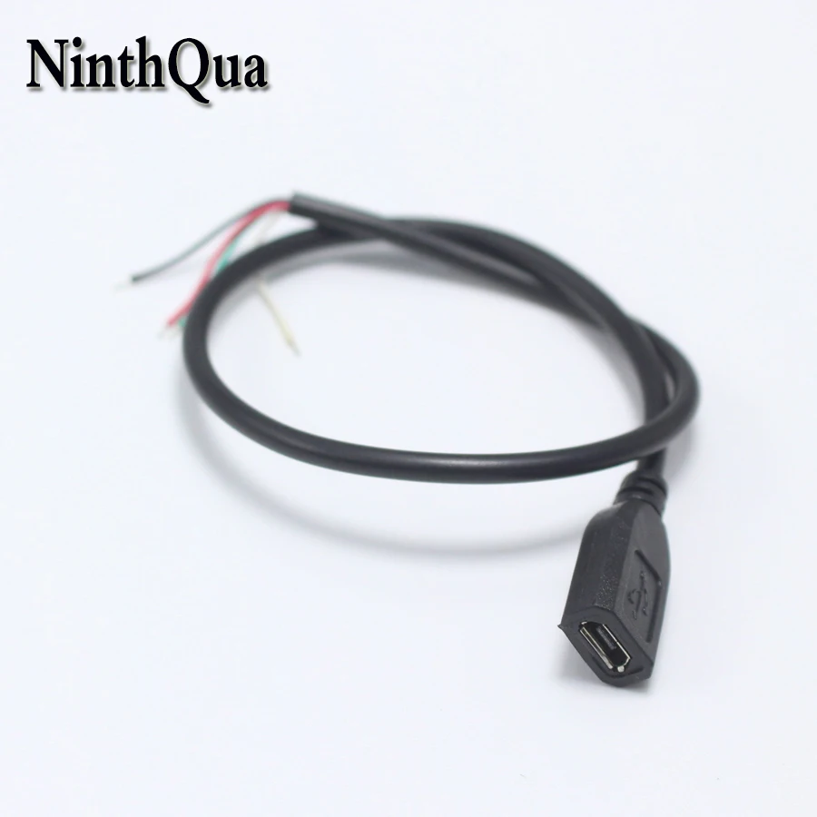 NinthQua 1 шт. 4Pin/Core V8 Micro usb гнездовой разъем для зарядки передачи данных с кабелем 30 см