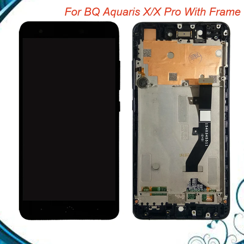 

Tested Working For BQ Aquaris X lcd screen Aquaris X Pro LCD Display + Touch screen With Frame Free Shipping