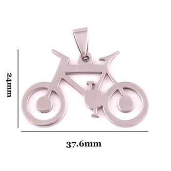 

Personality fashion pendant necklace Stainless steel bicycle pendant