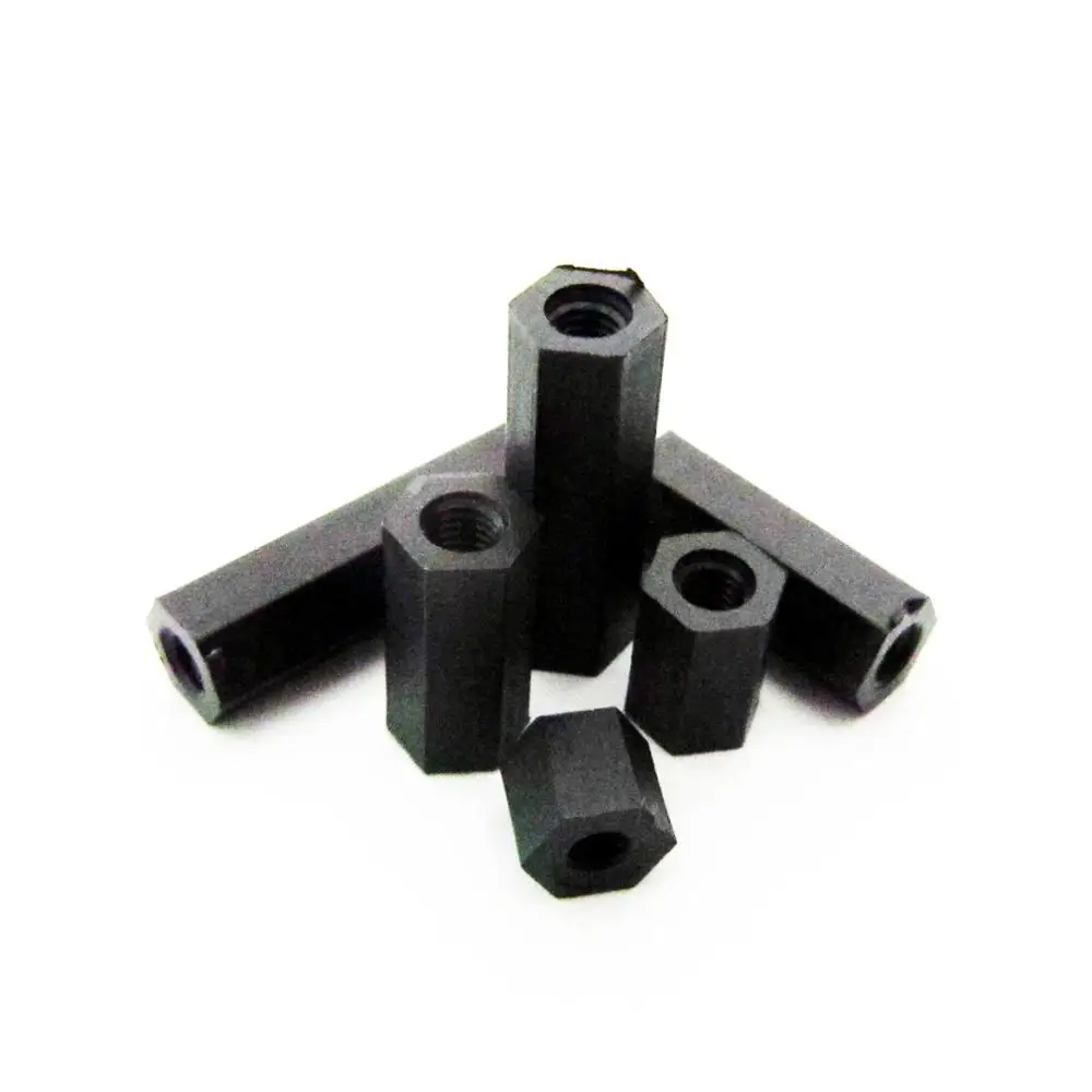 50pcs Black White M2 M2.5 M3 M4 Plastic Nylon Hex Hexagon Standoff Spacer Male-Female Female Phillips Pan Round Head Screw Nut chains Hardware