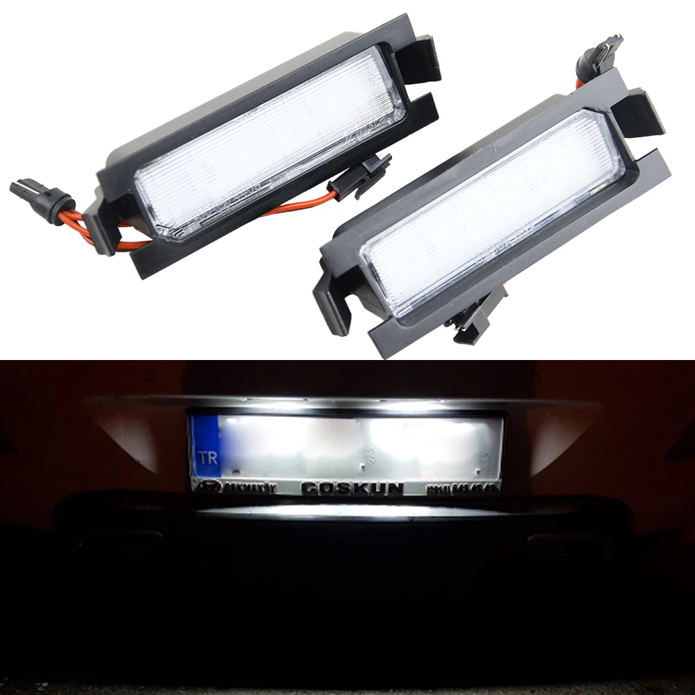 2 шт. без ошибок 18SMD Автомобильный светодиодный светильник номерного знака OEM