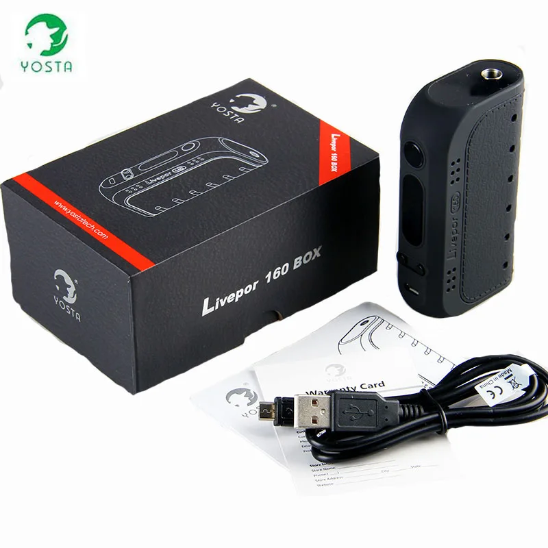 Original Electronic Cigarette Yosta Livepor 160 Box Mod 160W Vape VW TC With Dry Coil Protection