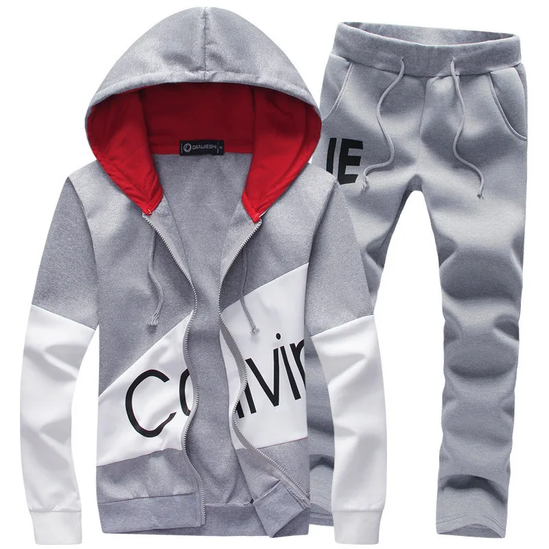 

Fashion Brand Men Clothing Set Sportswear 2018 Autumn Hoodies Sweatshirts Sporting Sets Men's Tracksuits Mens Jacket+Pants