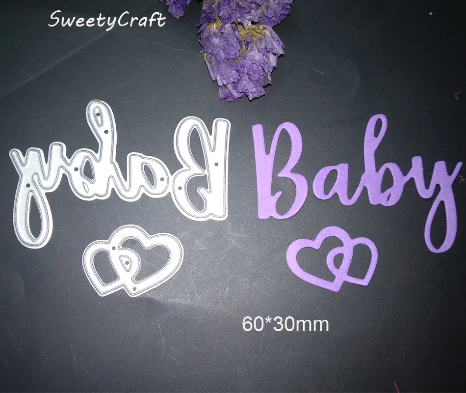 baby Word Oval frame dies