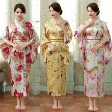 Новое поступление, 12 видов стилей халат с короткими рукавами семейный халат пижамы из искусственного шелка традиционное японское кимоно, популярный весенний банный халат JXH24