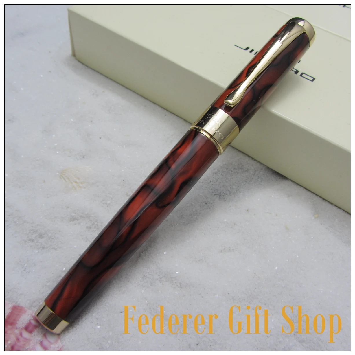 

JINHAO J120 Lava Red fashion ball Pen Metal case Gift Roller ball Pen Office