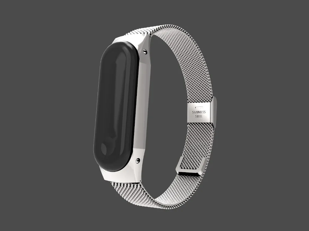 Xiaomi mi браслет 3 металлический ремешок из нержавеющей стали чехол на запястье Сменный ремень mi Band 3 Защитная пленка для экрана