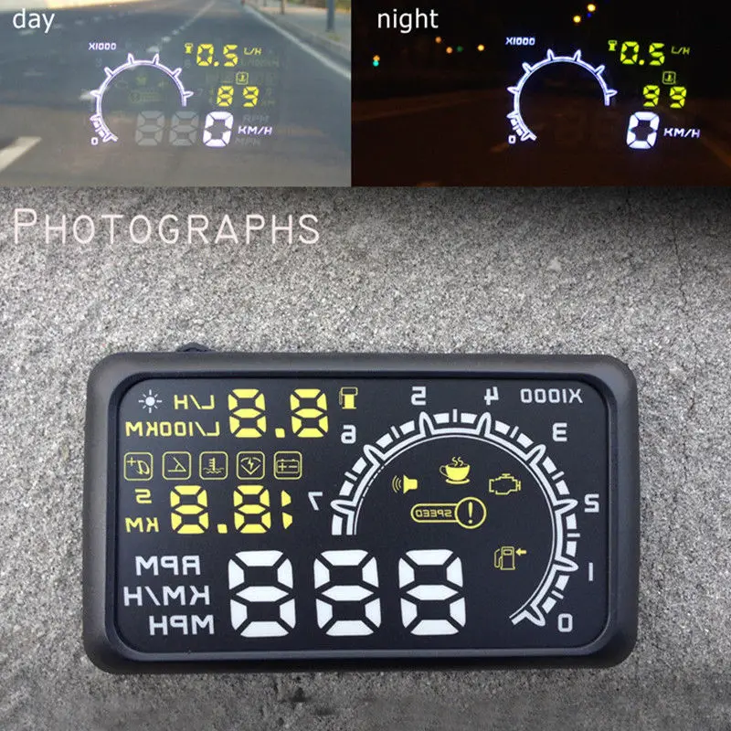 HUD OBD2 дисплей для автомобиля, скоростной автомобильный OBD 2 умный цифровой измеритель скорости, лобовое стекло автомобиля Obd2 дисплей