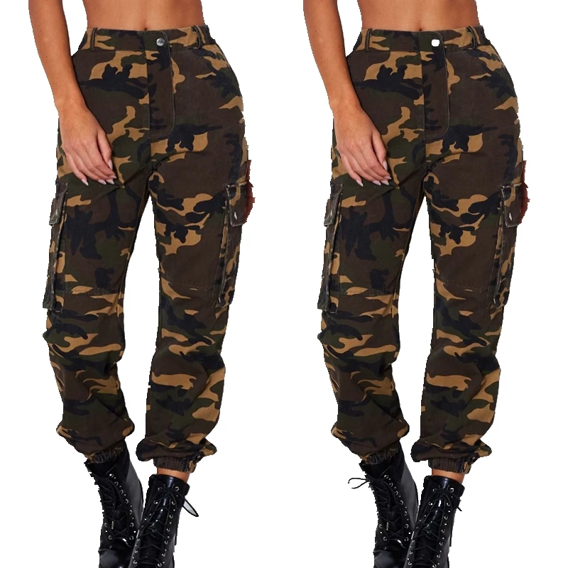 

Fashion Womens Camo Cargo Cool Trousers Casual Pants Military Army Combat Camouflage Jeans