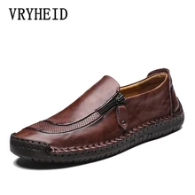 VRYHEID Brand Genuine Leather Men Shoes Fashion Casual shoes Breathable Men Flats Loafers Men Comfy Driving Shoes Big Size 38-48 цена VRYHEID Brand Genuine Leather Men Shoes Fashion Casual shoes Breathable Men Flats Loafers Men Comfy Driving Shoes Big Size 38-48 цены онлайн