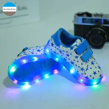 Модная обувь со светодиодной подсветкой для детей от 1 до 3 лет для маленьких мальчиков и девочек спортивная обувь для детей повседневная детская спортивная обувь светящиеся кроссовки