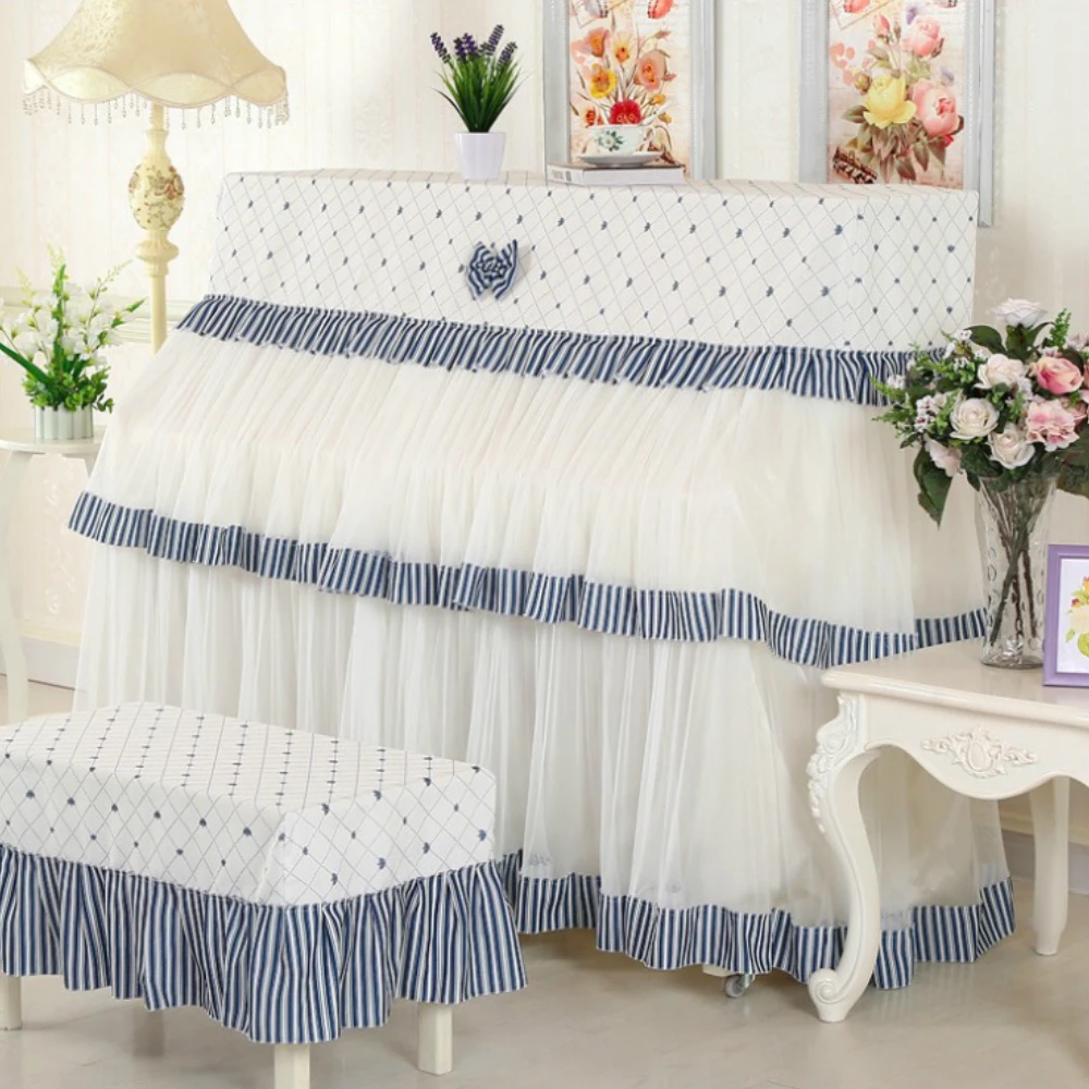 

Anti-dust Cotton Lace Piano Cover Accessory 360 Full Protection Free Shipping