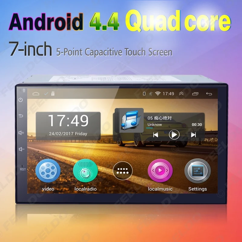 Sale FEELDO 7inch Android 4.4.2 Quad Core Car Media Player With GPS Navi Radio For Nissan/Hyundai Universal 2DIN ISO #3900 18