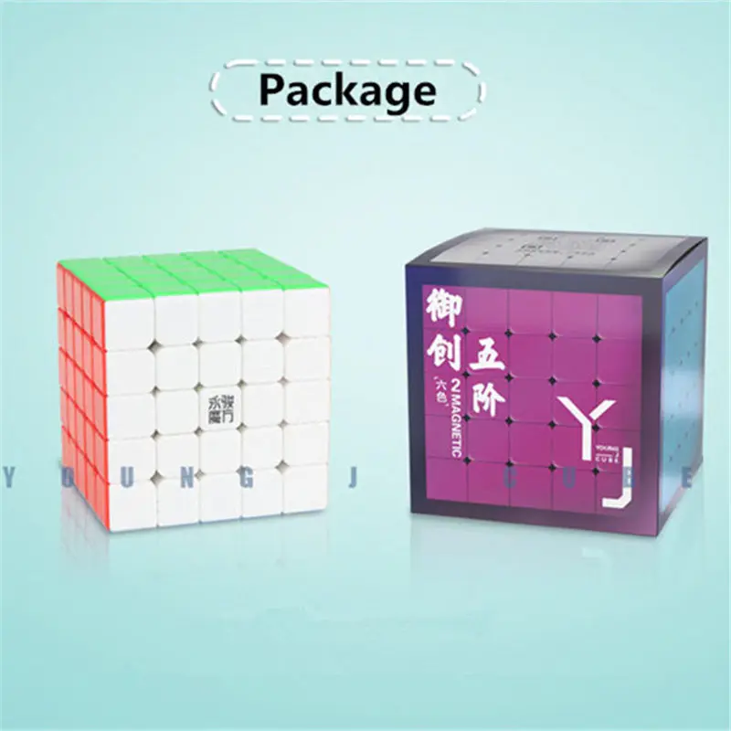 YJ Yuchuang 2 м Магнитный магический куб без наклеек профессиональный 5x5x5 Магниты