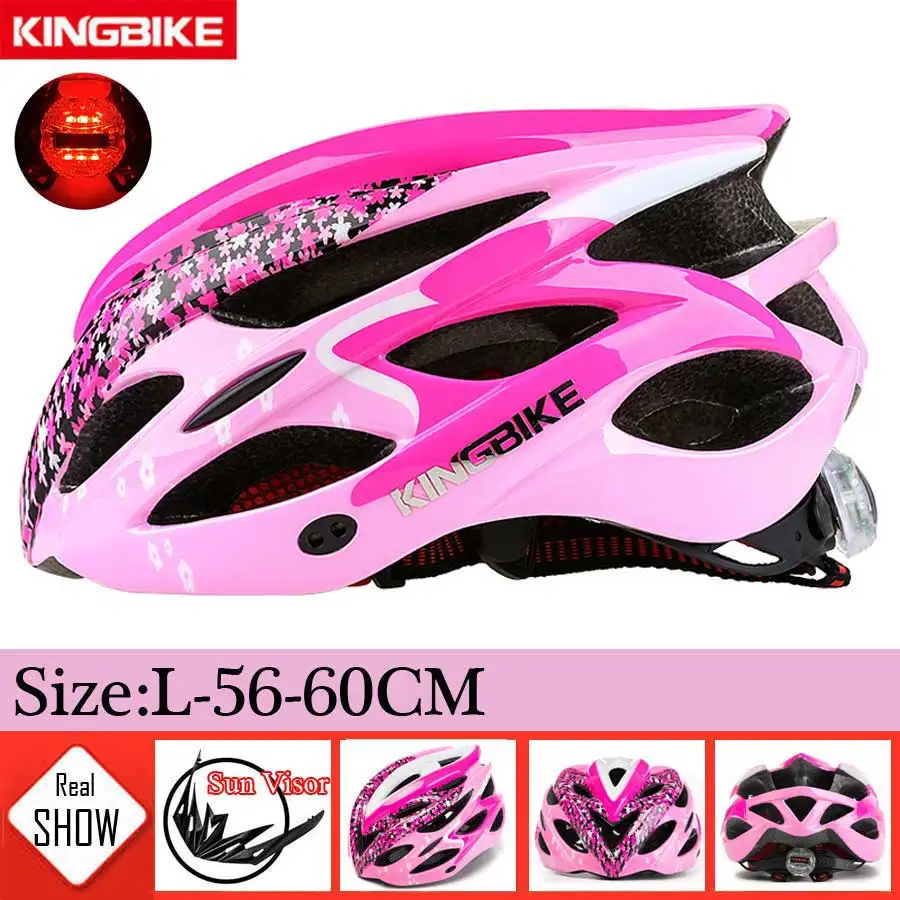 KINGBIKE дышащий велосипедный шлем, защитная шапка, шлем Superlight MTB дорожный велосипедный шлем Casco, высокопрочный велосипедный шлем - Цвет: J-656-Pink