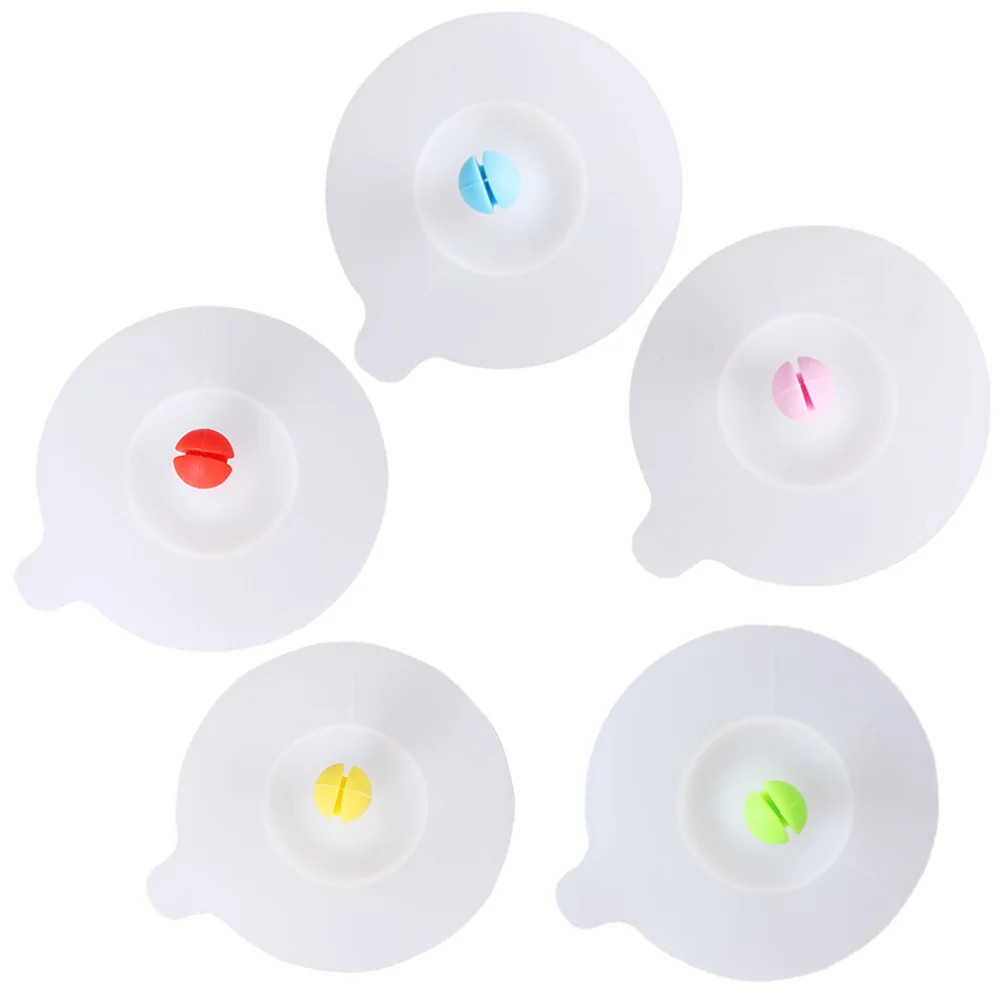 

1pc Silicone Bean Shaped Cup Lids Anti-dust Leakproof Drinkware Cover Cap Heat-Resistant Silicone Lid Coffee Suction Tea Cup Lid