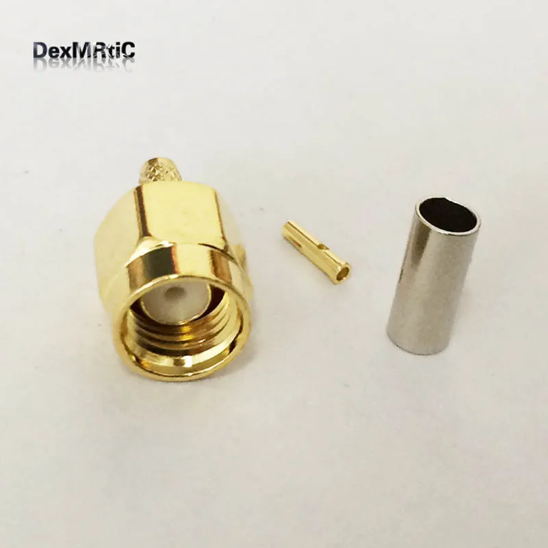 1 шт. Новый РЧ разъем RP SMA Мужской гнездовой обжимной для RG316 RG174 оптовая продажа|pin