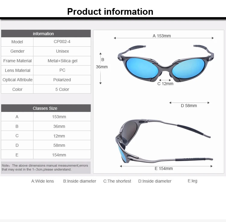 MTB Man Polarized Sunglasses Cycling Glasses UV400 Fishing Sunglasses Metal Bicycle Goggles Cycling Eyewear Riding Glasses C3-8