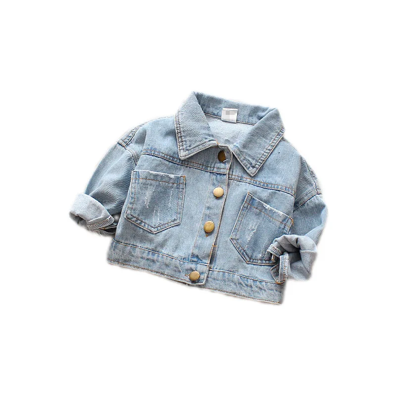 VTOM/новые осенние детские пальто; Повседневная джинсовая куртка; Ковбойское пальто для маленьких детей; детская одежда для отдыха для девочек