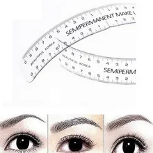 Профессиональный Перманентный Макияж для бровей Уход за лошадьми Трафареты Пластик для бровей правитель prictice для татуировки Starter шаблон формирование инструмент
