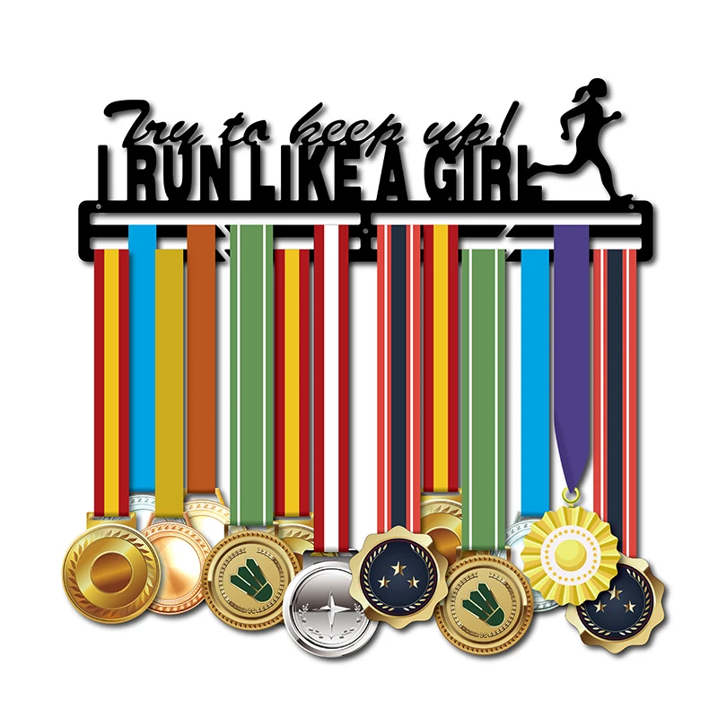 

Sport medal holder, Metal medal hanger hold 30+medals, Medal display rack,Two hanging rack matte black