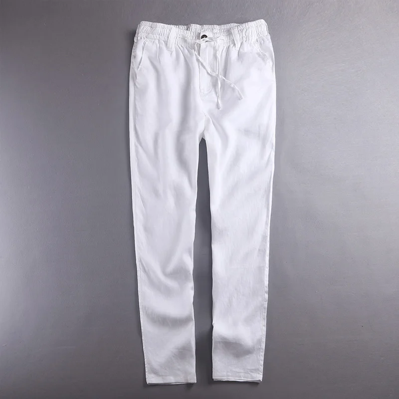 Flax Pants Men High-end Trousers Mens 