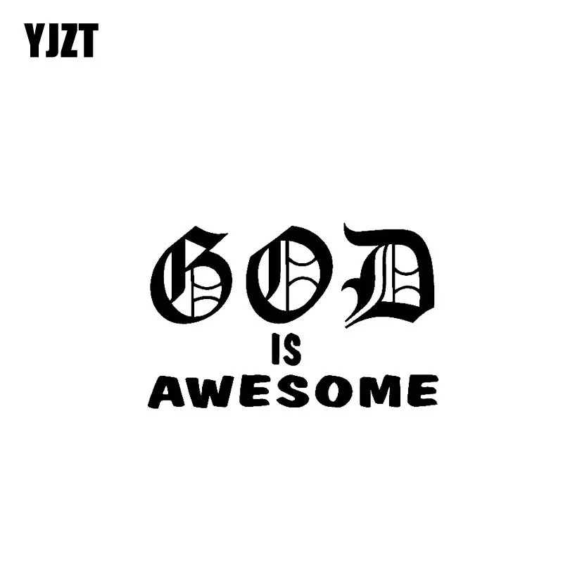 YJZT 12 7 см * 9 2 GOD обалденный Иисуса Виниловая пленка для оклеивания автомобилей