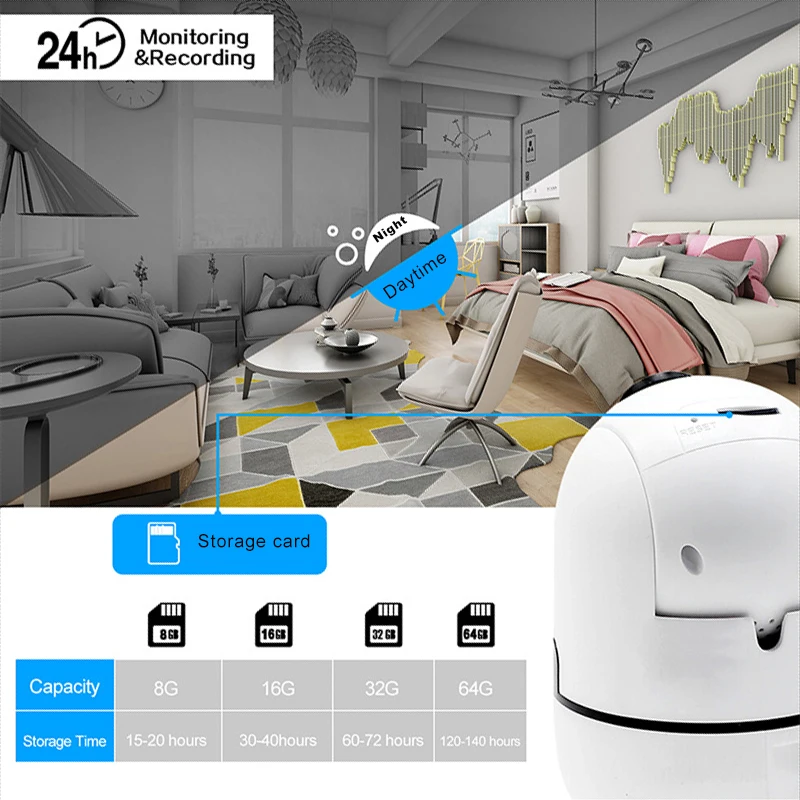 HD 1080P Облако IP камера WiFi беспроводной ночного видения автоматическое