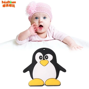 

Silicone Cartoon Penguin Teether Silicone Teething Necklace Wholesale Funny Teether For Baby Toy Safe For Baby New Hot Necklace