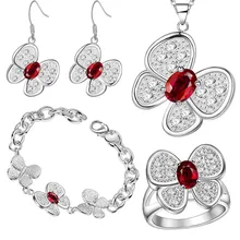 925 серебряные ювелирные изделия ожерелье серьги браслеты кольца WT-652