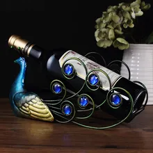 O. RoseLif произведение искусства Железный винный шкаф бутылка с павлином охладитель вина бар украшения ремесла свадебный бизнес подарок