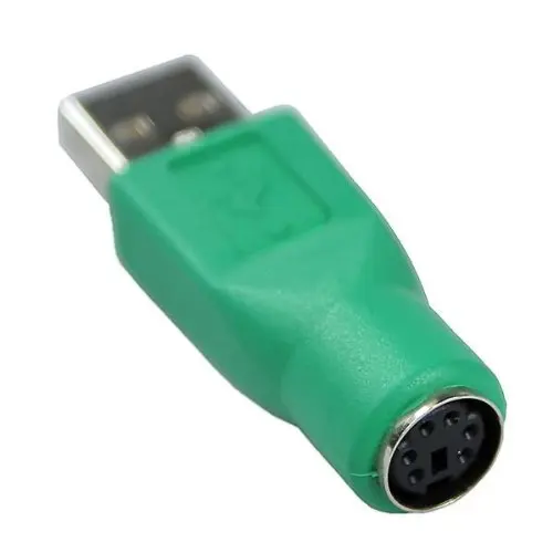 PC PS2 Female Keyboard Mouse To USB Male Converter Connector Adapter New Hot