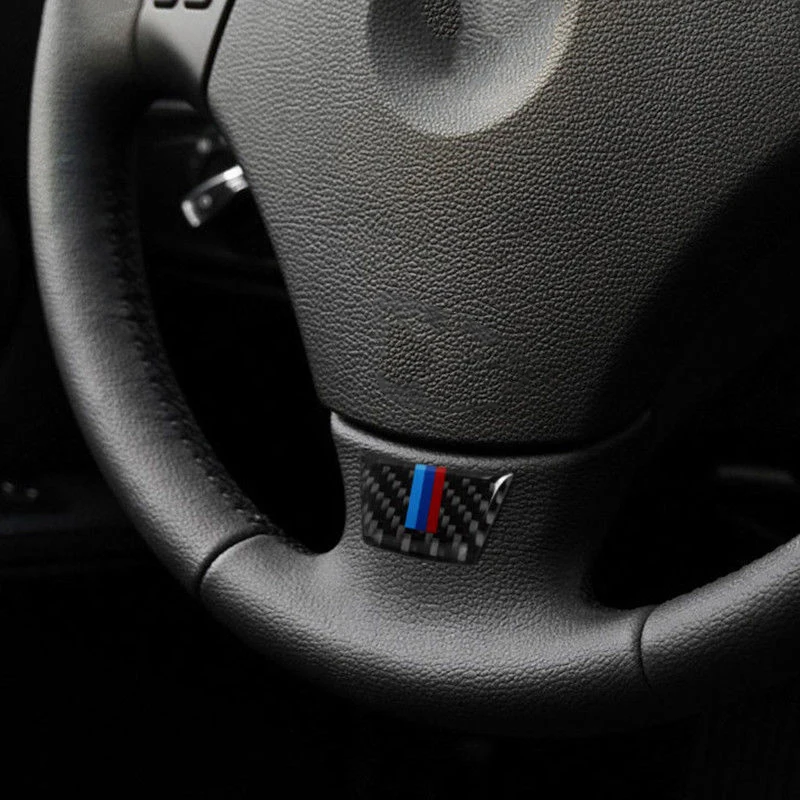 

Genuine Carbon Fiber Car Steering Wheel Bottom Stickers For BMW E90 E92 New