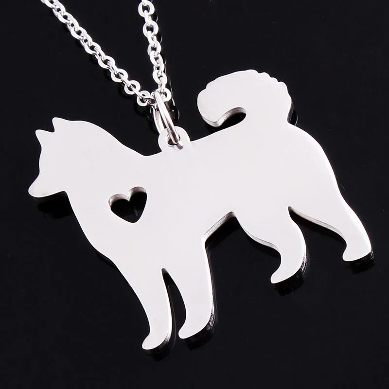 

Gold/Silver Plated Pet lovers Personalized Memorial Gift Siberian Alaskan Malamute Akita Custom Dog Necklace Husky Jewelry Colar