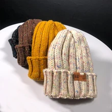 Женская вязаная Толстая шапочка твердая шляпа мужская зимняя шапка шапки для женщин шапки теплые зимние шапки женские хлопковые шапочки