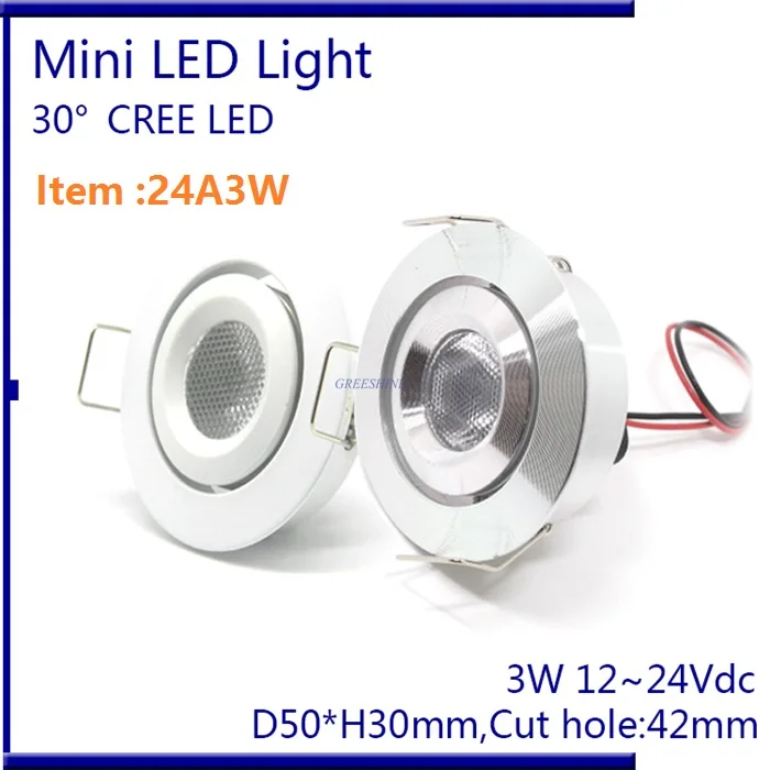 1W 2W 3W 4W LED Spot Light Recessed Down Light Dimmable Cabinet Lamp CREE Chip DC12-24V White,Warm White ,Cool White Freeship 1W 2W 3W 4W LED Spot Light Recessed Down Light Dimmable Cabinet Lamp CREE Chip DC12-24V White,Warm White ,Cool White Freeship