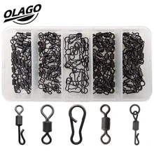 150 шт./компл. матовый рыболовный Вертлюг быстрой смены черный Карп длинный корпус роликовых вертлюгов оснастки рыболовный крючок на карпа аксессуары рыболовные снасти