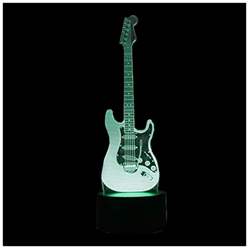 

New 3D Electric Guitar 7 Color LED Change Touch Switch Table Desk Lamp Art Light Christmas Gift Valentines Gifts Decoration