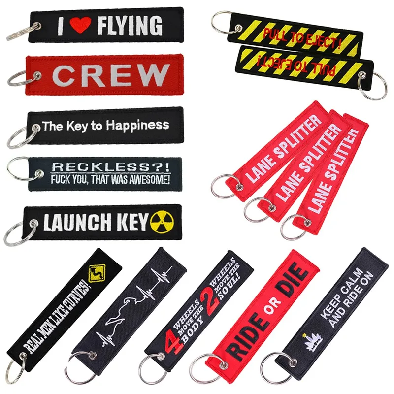 

Car Keychain Motorcycle Key Chain Chaveiro Para Carro Remove Key Chains Embroidery Keyring For Pilot Car Styling